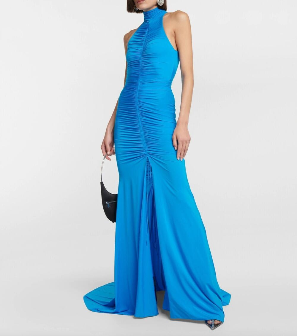 Alex Perry Lorne Halterneck Ruched Gown